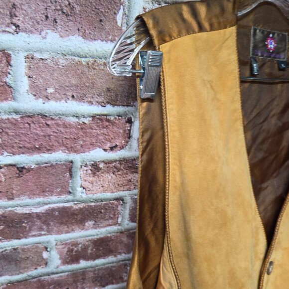 Territory Ahead Suede Vest L | Brown Leather Button Down Western Heritage - Picture 4 of 7